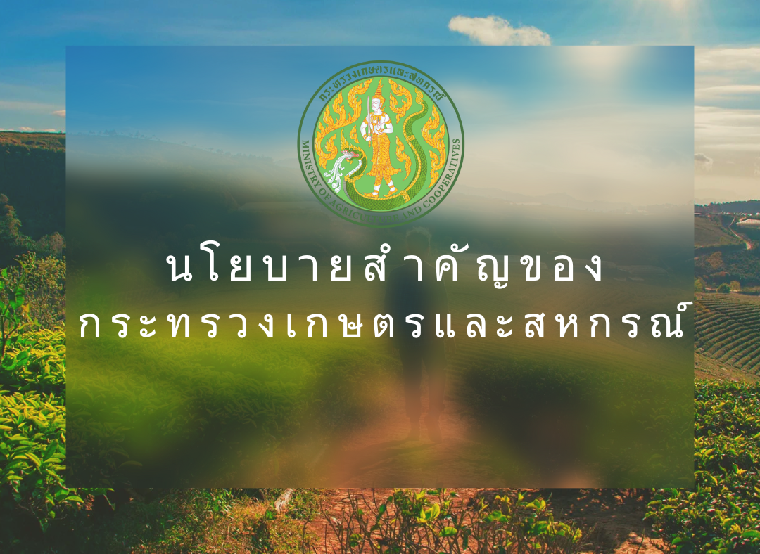 นโยบายสำคัญของกระทรวงเกษตรและสหกรณ์