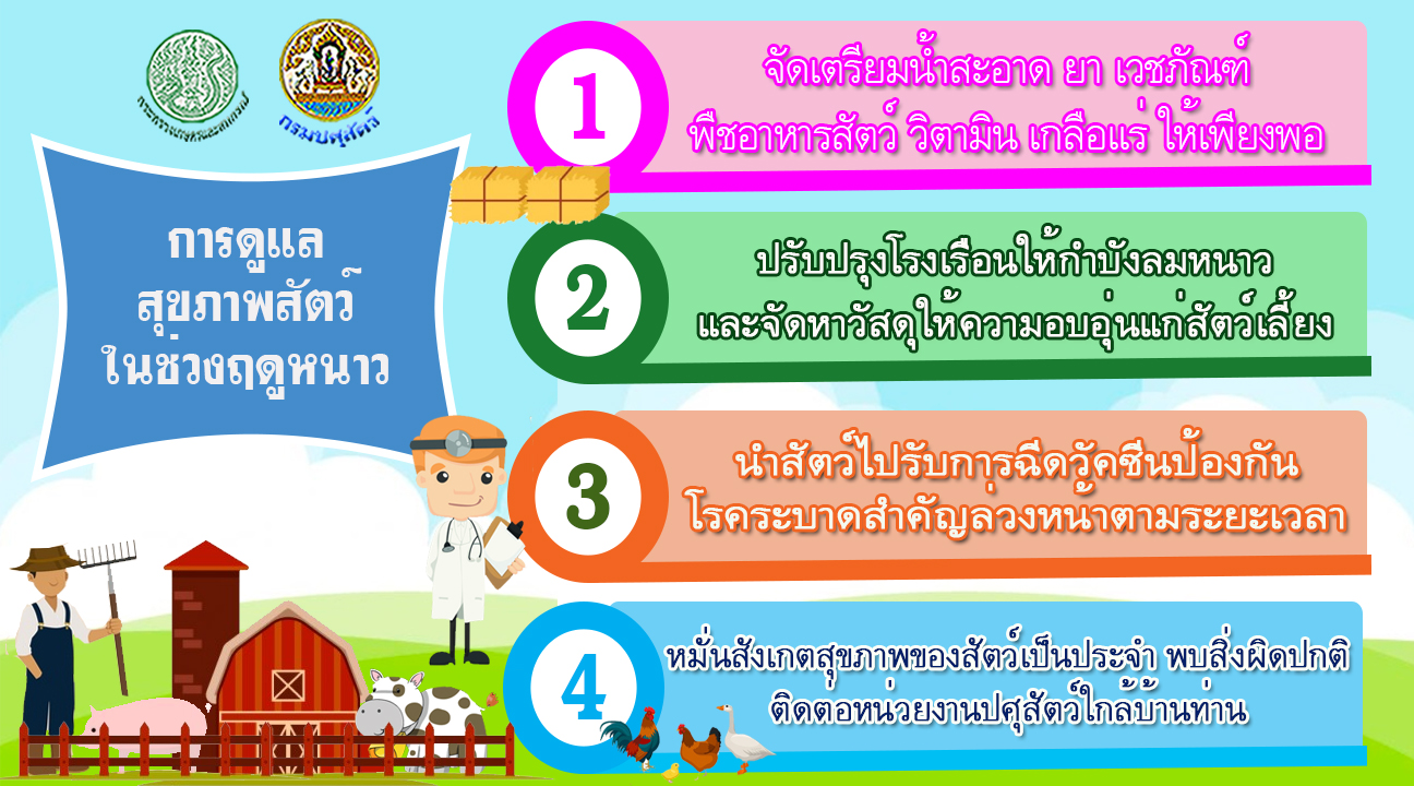 การดูแลสุขภาพสัตว์ในช่วงฤดูหนาว